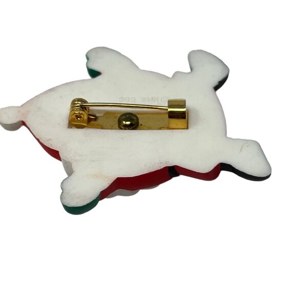 Hallmark Cards Pin Dancing Santa Christmas Holiday Vintage‎ Brooch - Picture 6 of 7